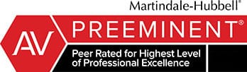 AV Preeminent by Martindale-Hubbell | Peer Rated for Highest Level of Professional Excellence